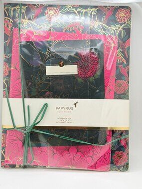 Papyrus Notebook Set Pack Of 3 With Lined Pages Featuring Floral & Hummingbird D